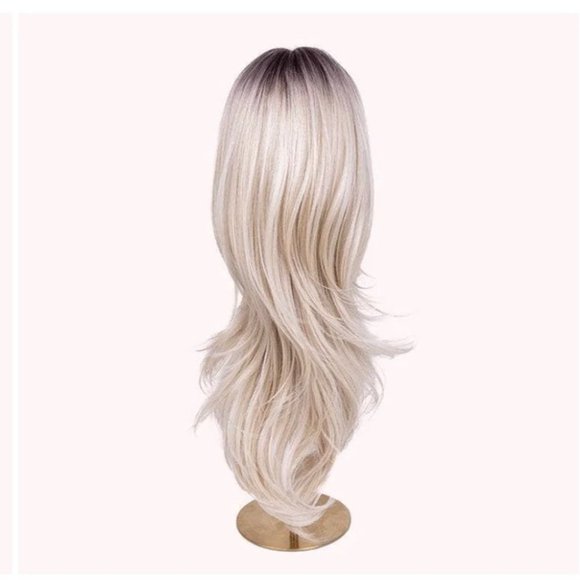 INH blonde rooted synthetic 22” barbie costume halloween wig - Picture 3 of 7